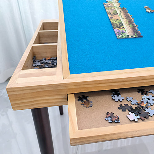 ENERIDIO long-legged puzzle table with six drawers for 1500 pieces